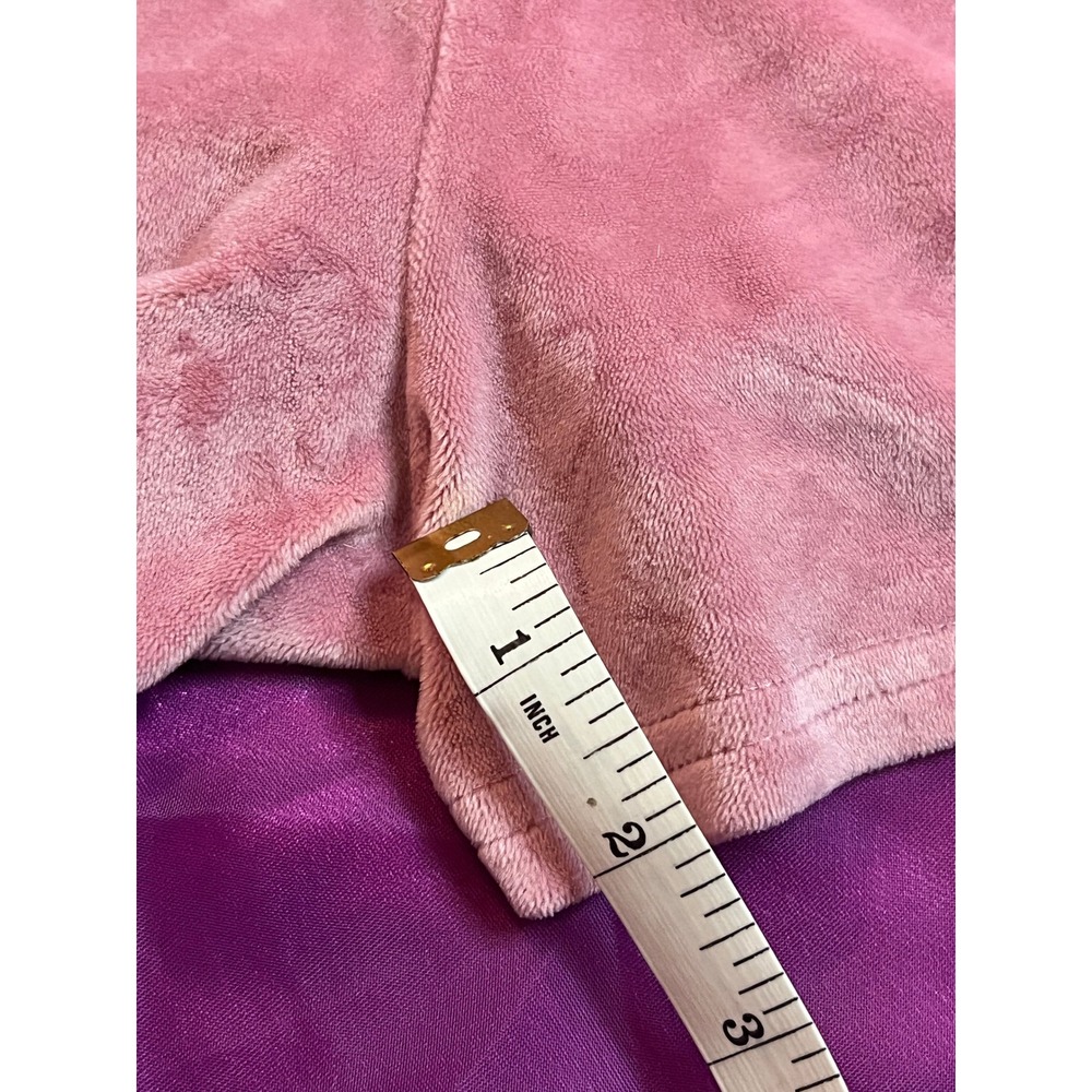 Juicy Couture Pink Velour Sleep Shorts Rhinestone Logo Pajama Bottoms Womens L - Picture 4 of 6